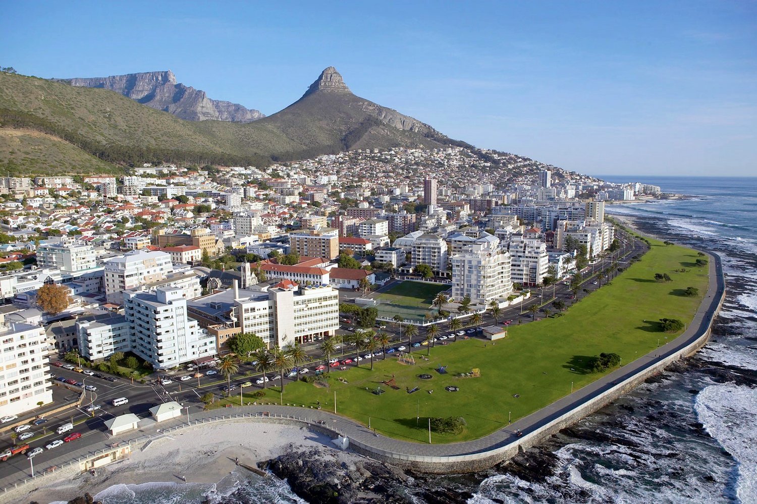 Aerial View of Sea Point%2C Cape Town South Africa