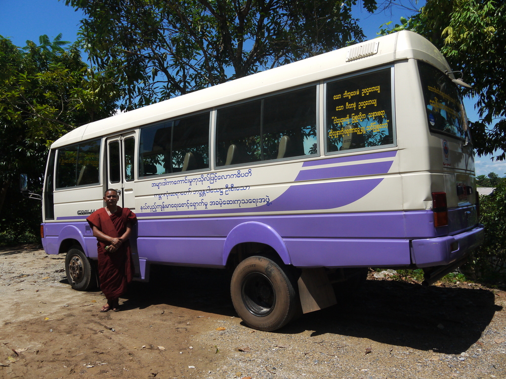 The mobile clinic's four wheel drive bus