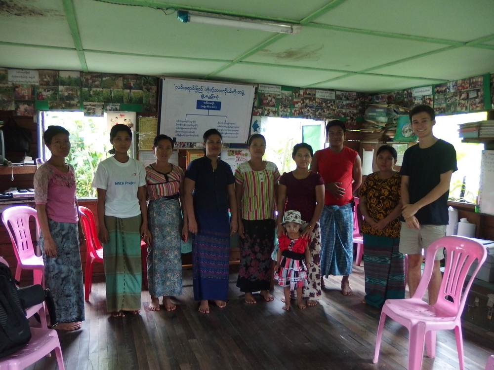 Daw Ma Ma U, fourth from the left, with her team at the Self Help Group