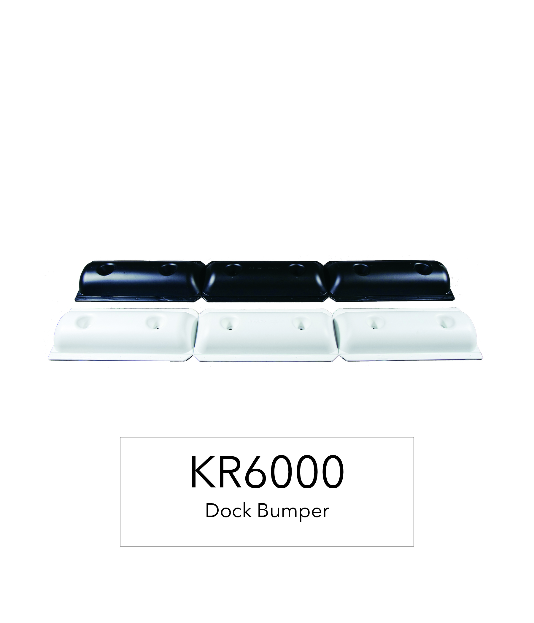 K & R H-10B Flat Cushion Horizontal-Vertical Dock Bumper Black 