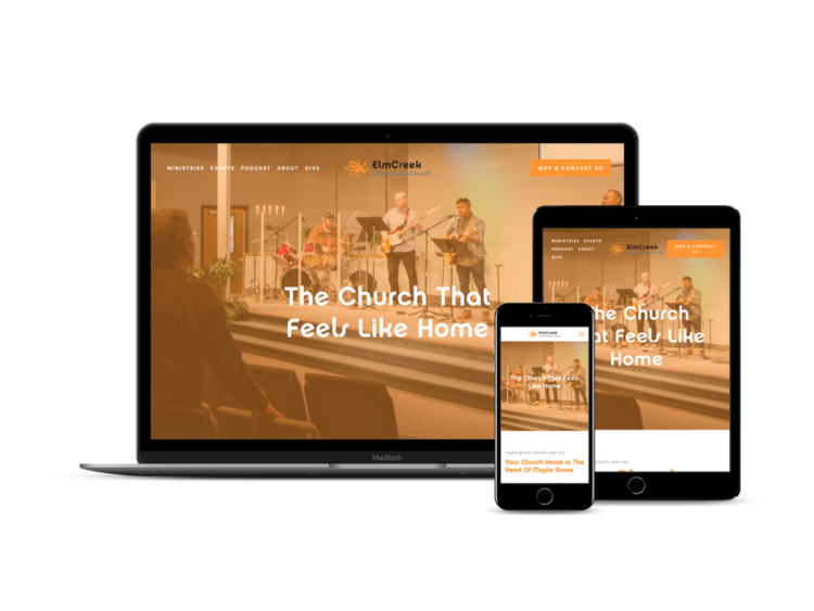 Before and After Responsive 1-Day Website for Maple Grove Church