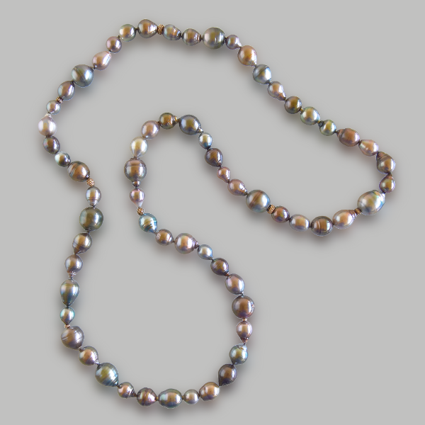 Opera Length Tahitian South Sea Pearl Diamond Bead Necklace — Pratima  Design Fine Art Jewelry Maui, Hawaii