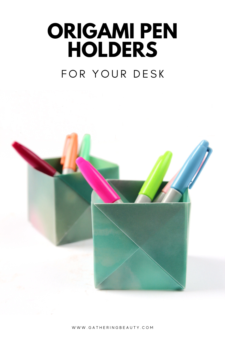 Dress Your Desk In Style With These Origami Pen Holders