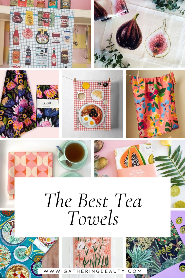 Spring Dish Towels for Drying Dishes or Boho Kitchen Towels with