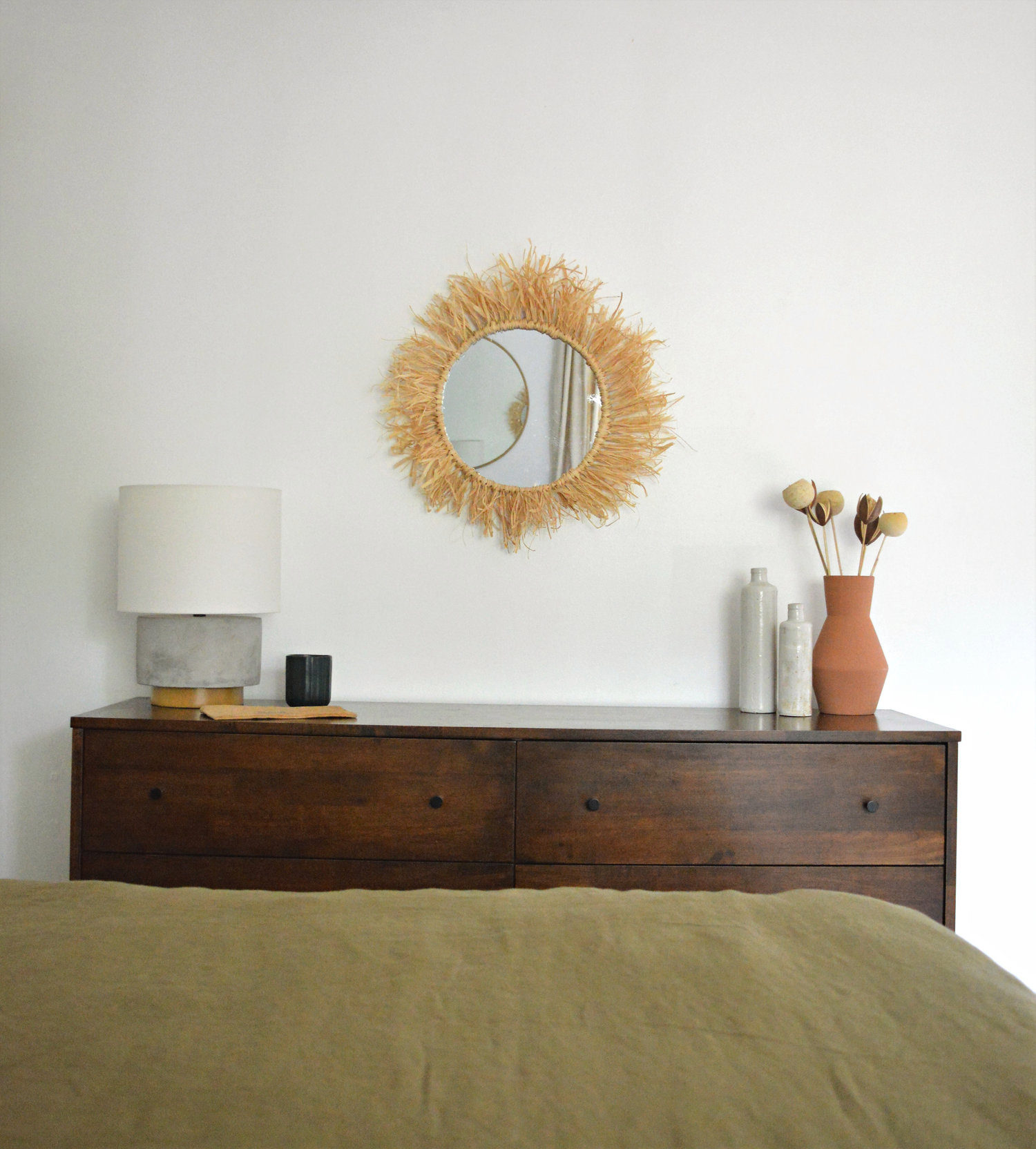 Diy Raffia Mirror Stylemutt Home Your Home Decor Resource For