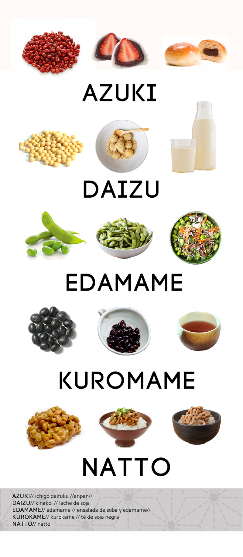 variedades de judías japonesas