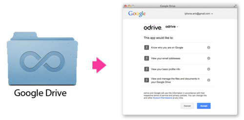 odrive authenticates directly against your Google account. odrive never see's or stores any passwords or files. Communication happens directly between the odrive desktop client and your Google storage.