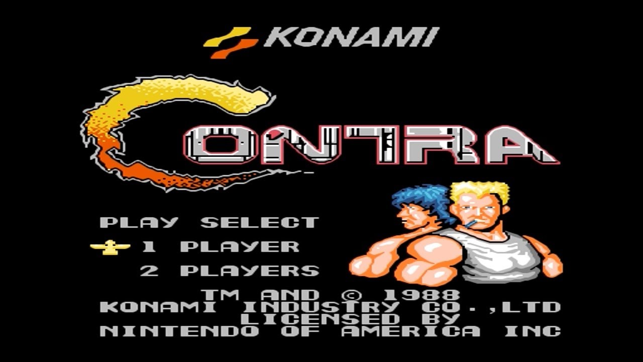 beginscreen - Contra (Konami, 1987)