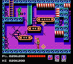 140725 teenage mutant ninja turtles nes screenshot area 4 underpass - Teenage Mutant Ninja Turtles (1989, Konami [Ultra])