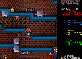 664100 gauntlet arcade screenshot level 8 - Gauntlet (Atari, 1985)
