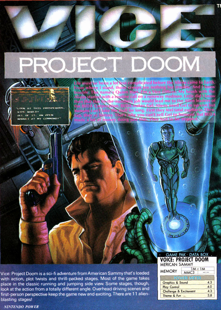vice project doom 2 - Vice: Project Doom (American Sammy, 1991)