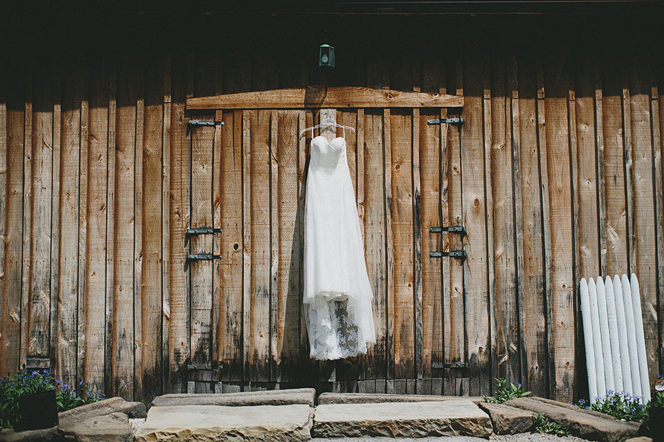 Snode's Restored Country Barn Wedding Ohio Gown Dress