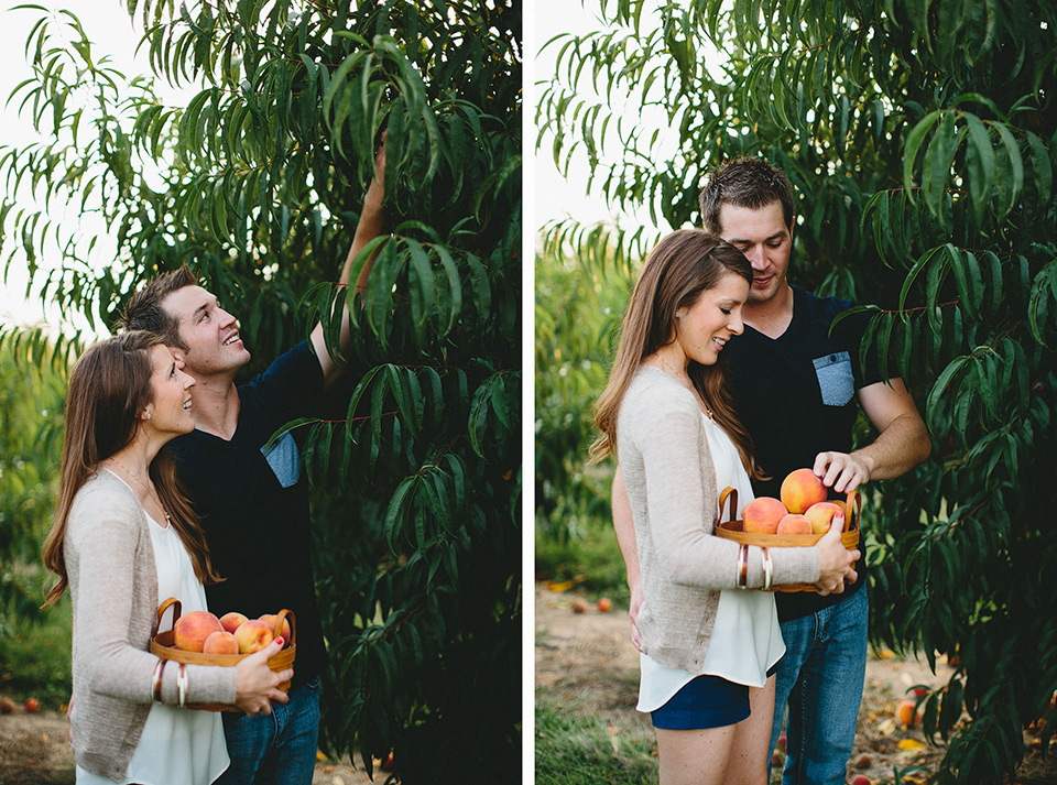 Eckert's Peach Picking Engagement Session
