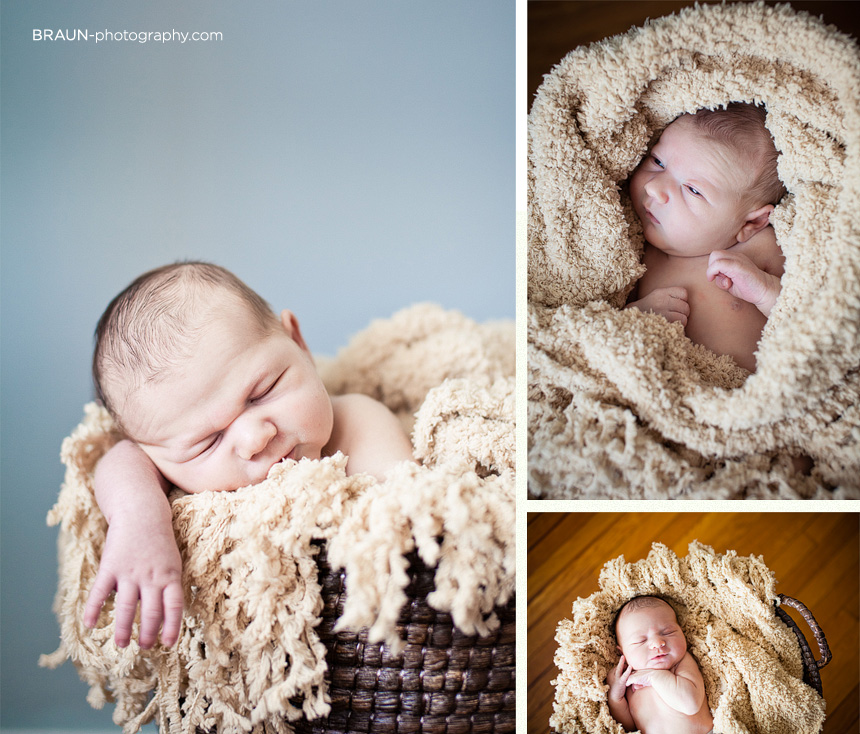 Dayton Ohio Childrens Newborn Photographer :: Baby in a Basket