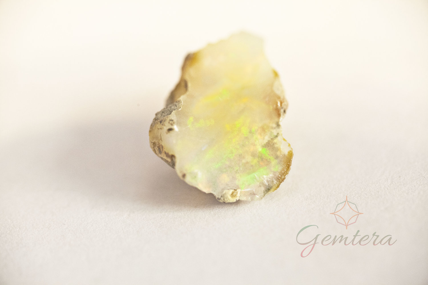 10-14 MM Ethiopian Opal Rough Stone Ethiopian Opal Hammered Rough Slice #1623 Ethiopian Opal Gemstone Slices Opal Rough Slice