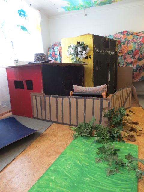 Children at the Reggio-inspired school, the Alfaborg playschool, have created and now inhabit "Peter and the Wolf."