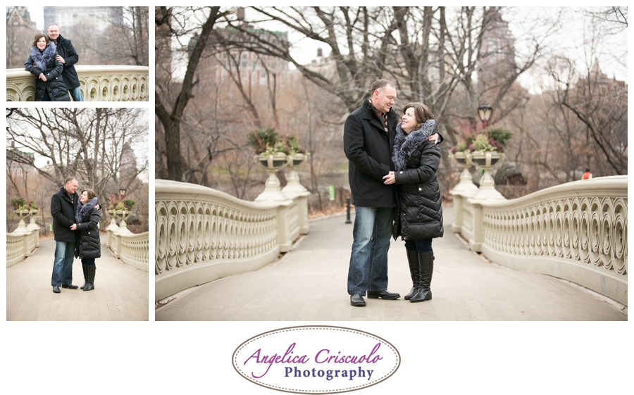 NYC Photographer Central Park Bow Bridge Couple's Photo