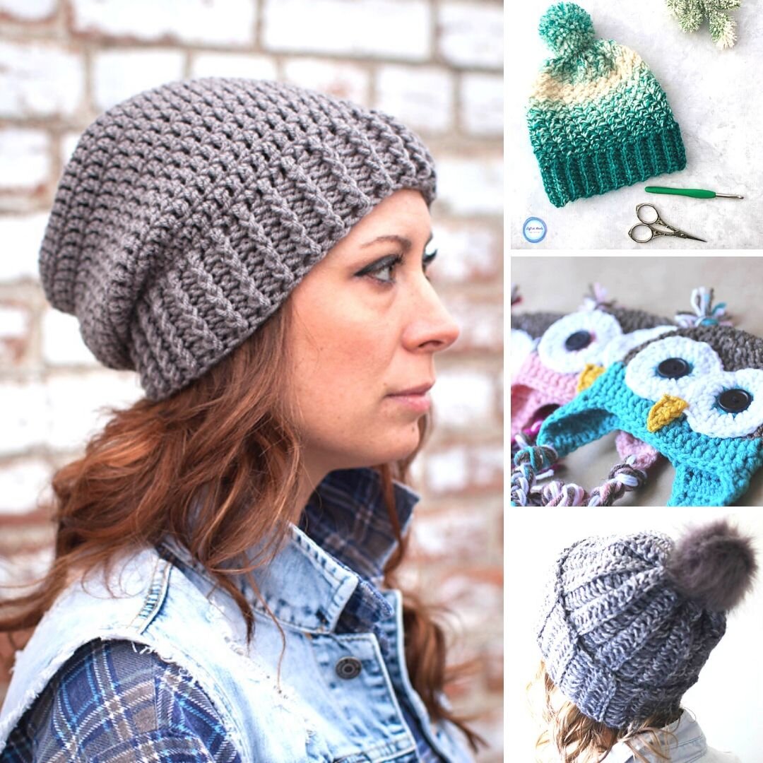 womens beanie chunky beanie knit beanie cute hat gift for women crochet hat winter cap Crochet beanie winter hat