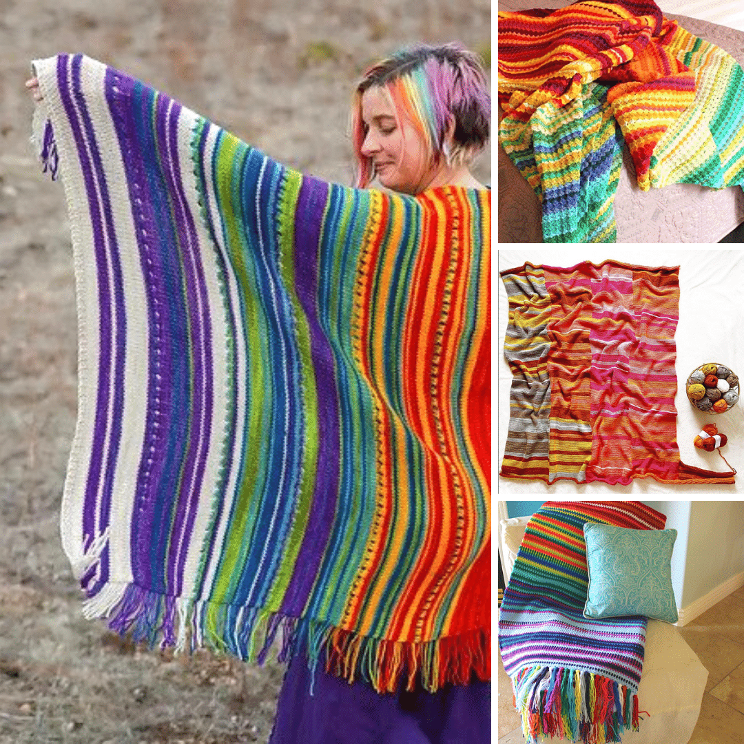 How to knit a temperature blanket or scarf? Tutorial and free