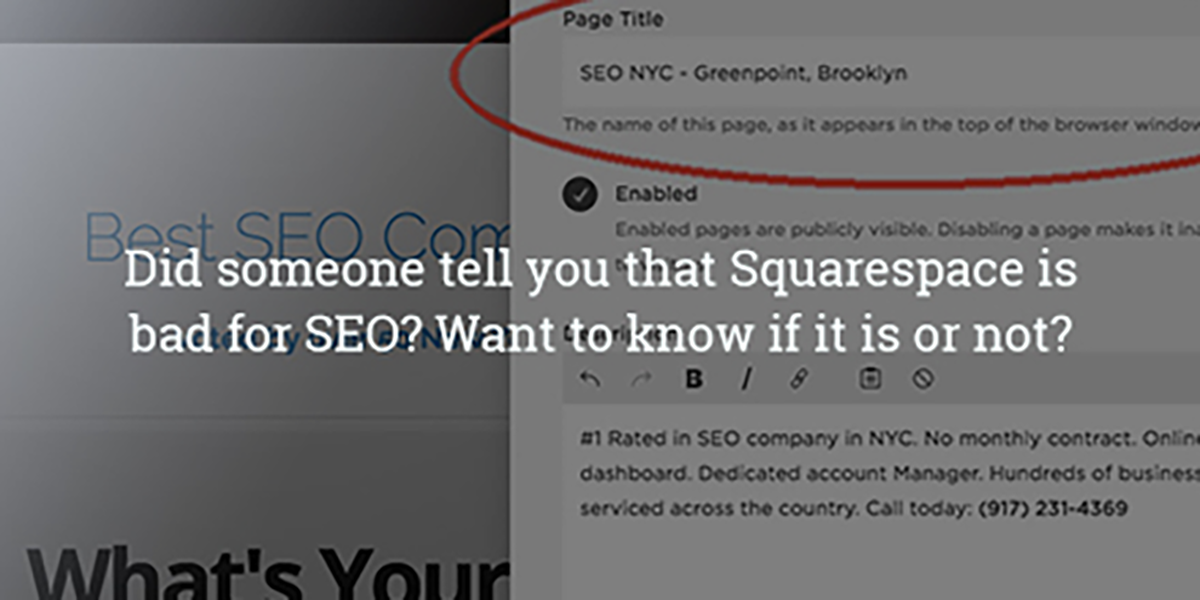 Is Squarespace bad for SEO?