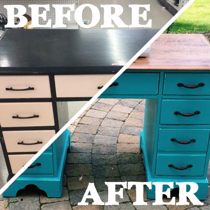 Diy Refinished Craft Room Desk Maria Makes Wholesome Simple