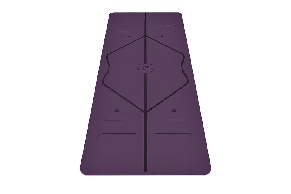 Liforme Yoga Mat Purple Earth and Gray Case with Strap Rare