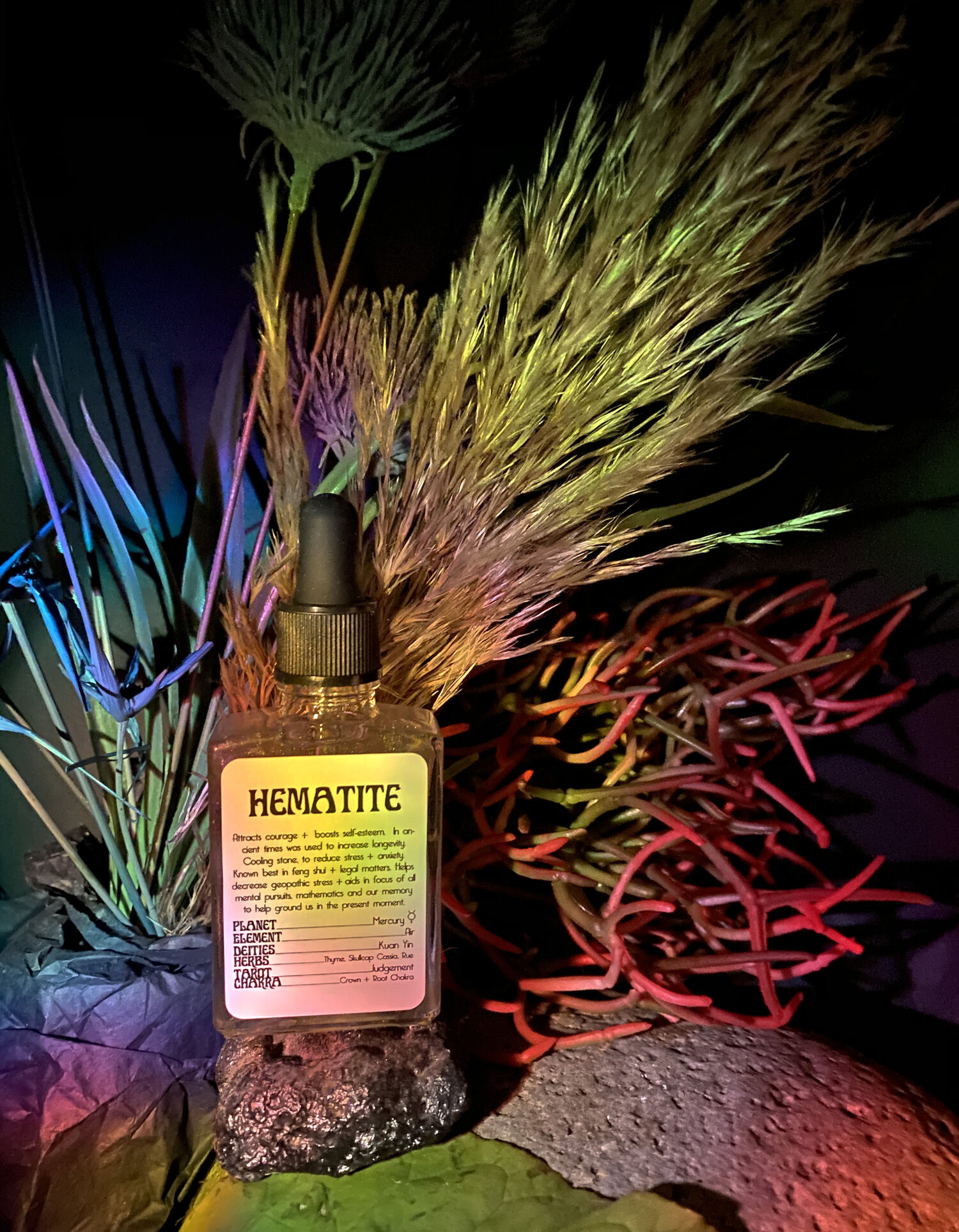 Hematite Gem Essence Ritual Oil