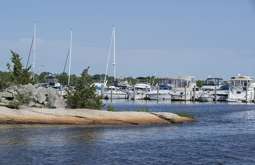 The natural resources of the Pawcatuck River and Little Narragansett Bay play a major role in southern New England’s economic success, especially for the boating industry. (Joanna Detz/ecoRI News photos)