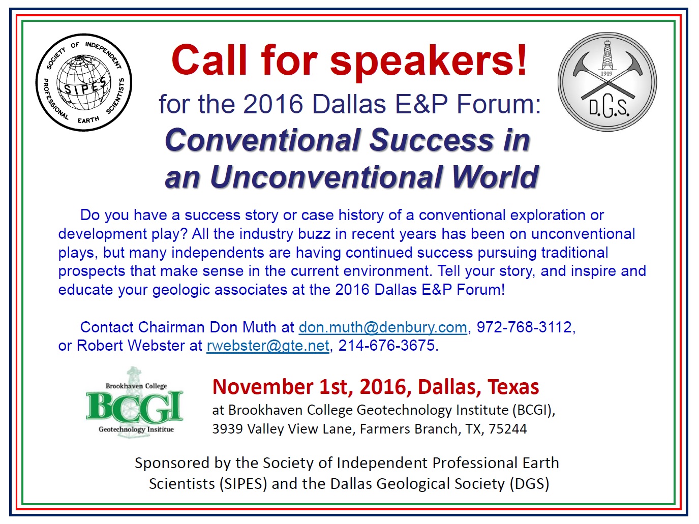 Call For Speakers 16 Dallas E P Forum East Texas Geological Society