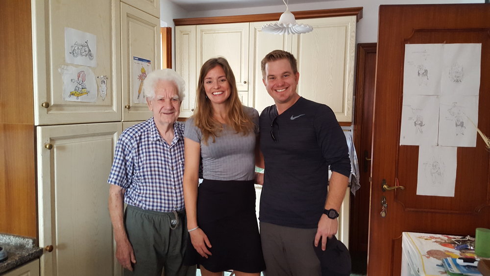  With our airbnb host, Beppe, who made us breakfast every morning and treated us like royalty. 