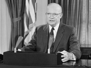 In his final speech from the White House, President Eisenhower warned of a military-industrial complex and its effects. (Bill Allen, AP)
