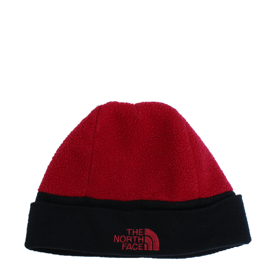 north face red beanie hat