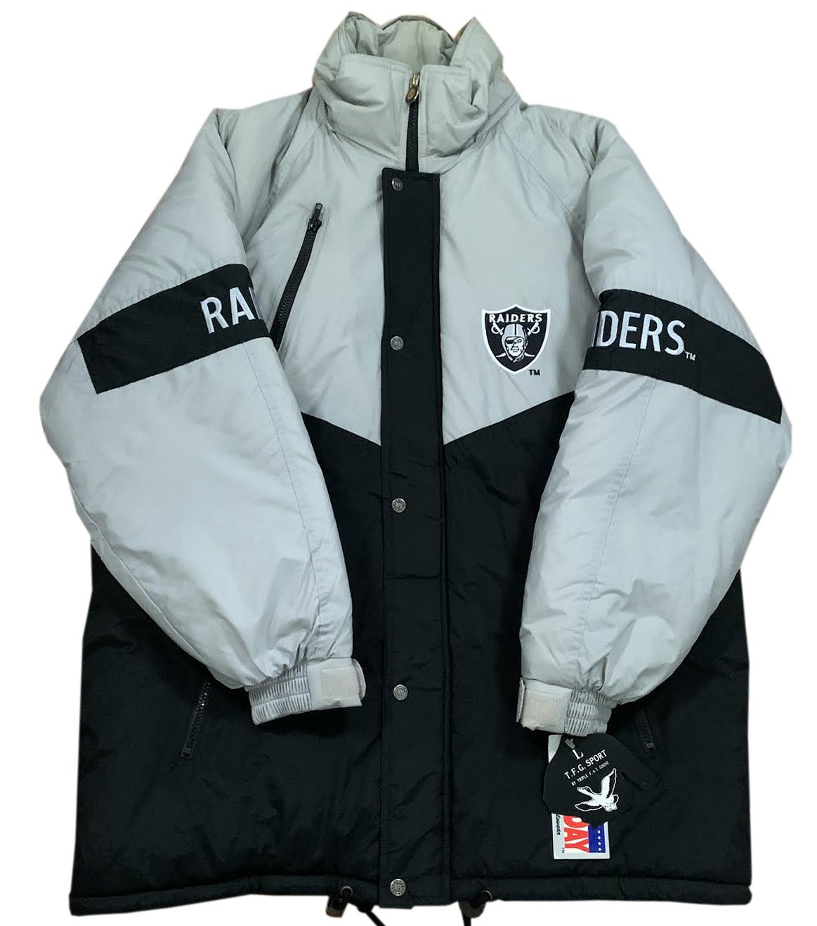 vtg 90s raiders starter jacket size Large mens