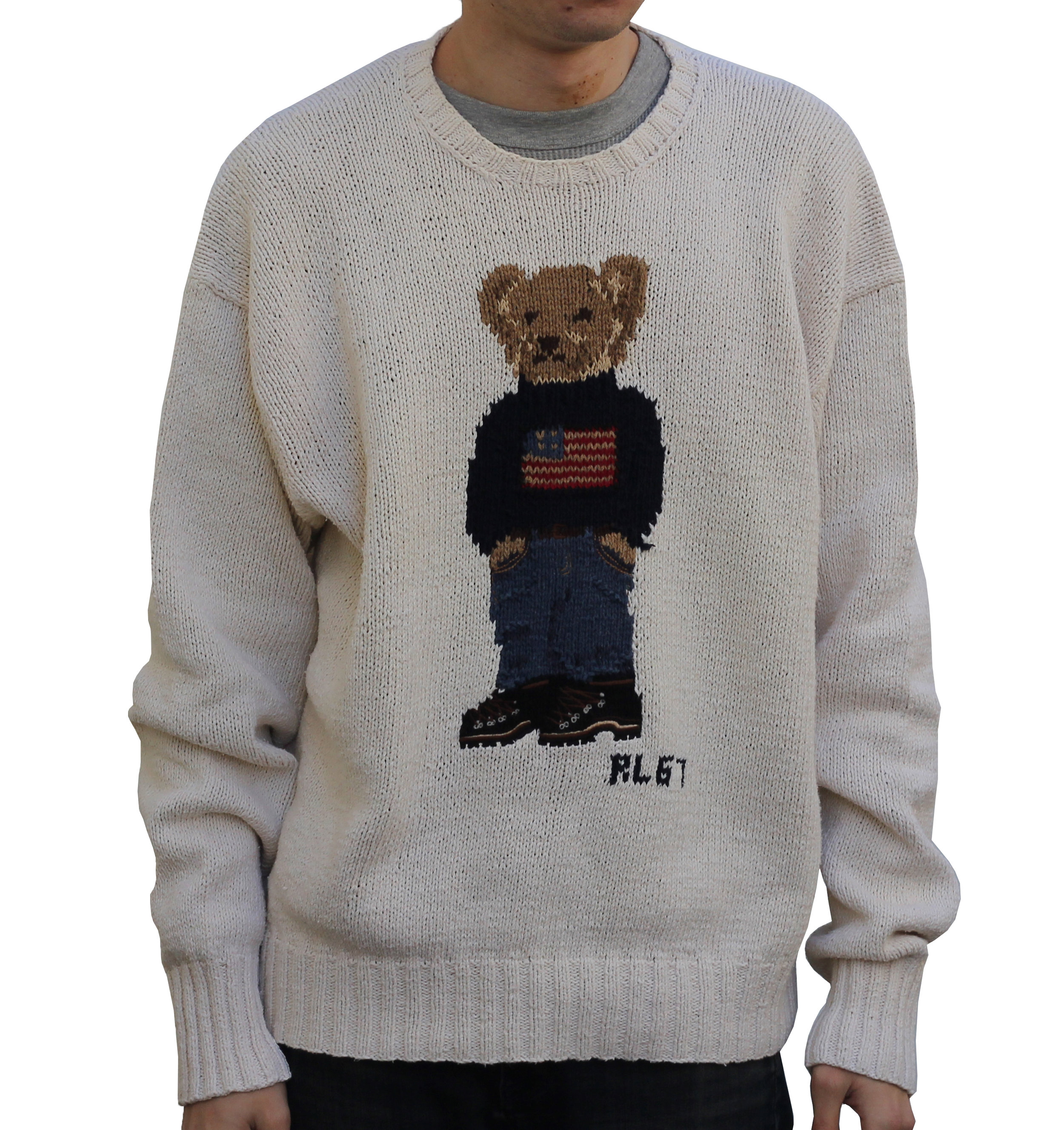 vintage ralph lauren bear sweater