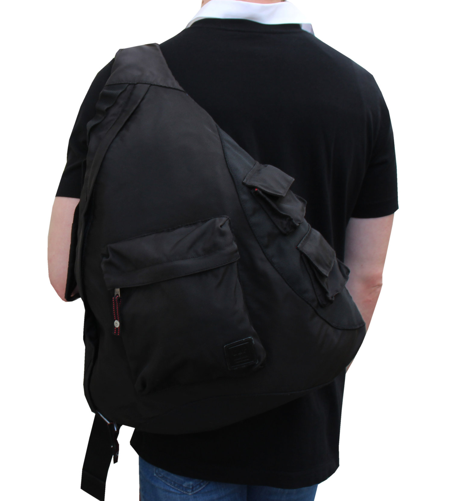 Vintage Gap Black / Red Sling Backpack — Roots