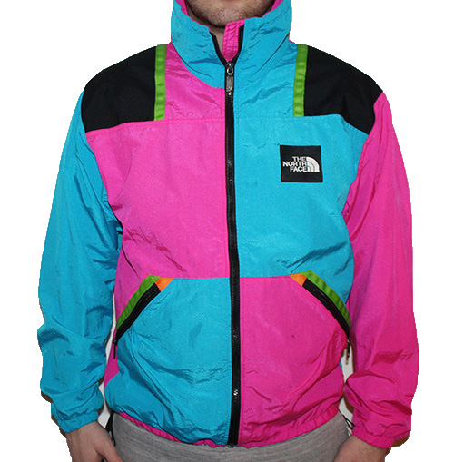 north face colourful jacket