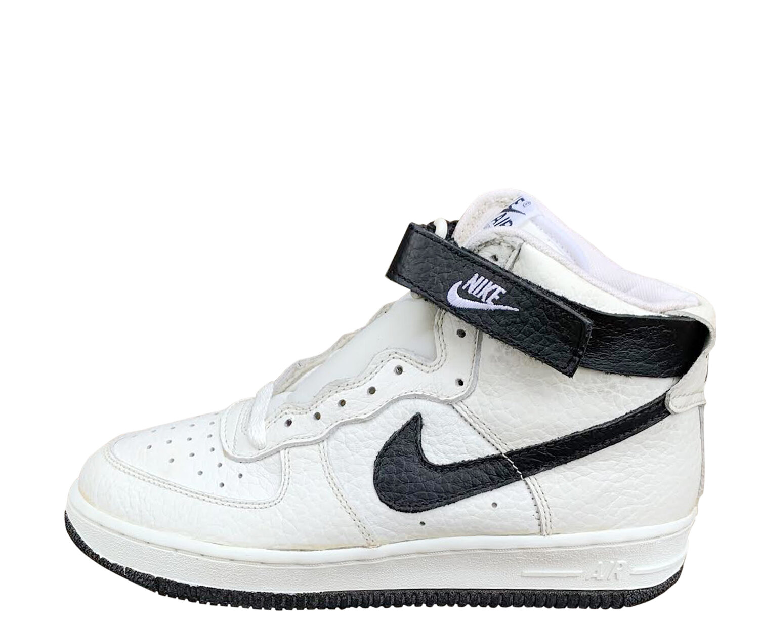 Pair Of High-top Classic Nike AF-1 Air Force 1 White Leather