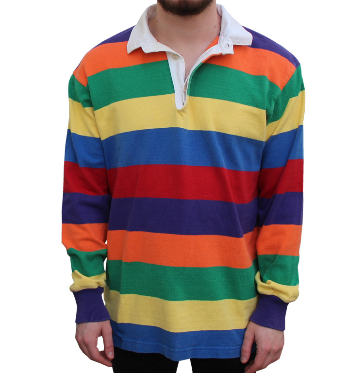 Vintage Lands End Colorful Striped Rugby (Size L) — Roots