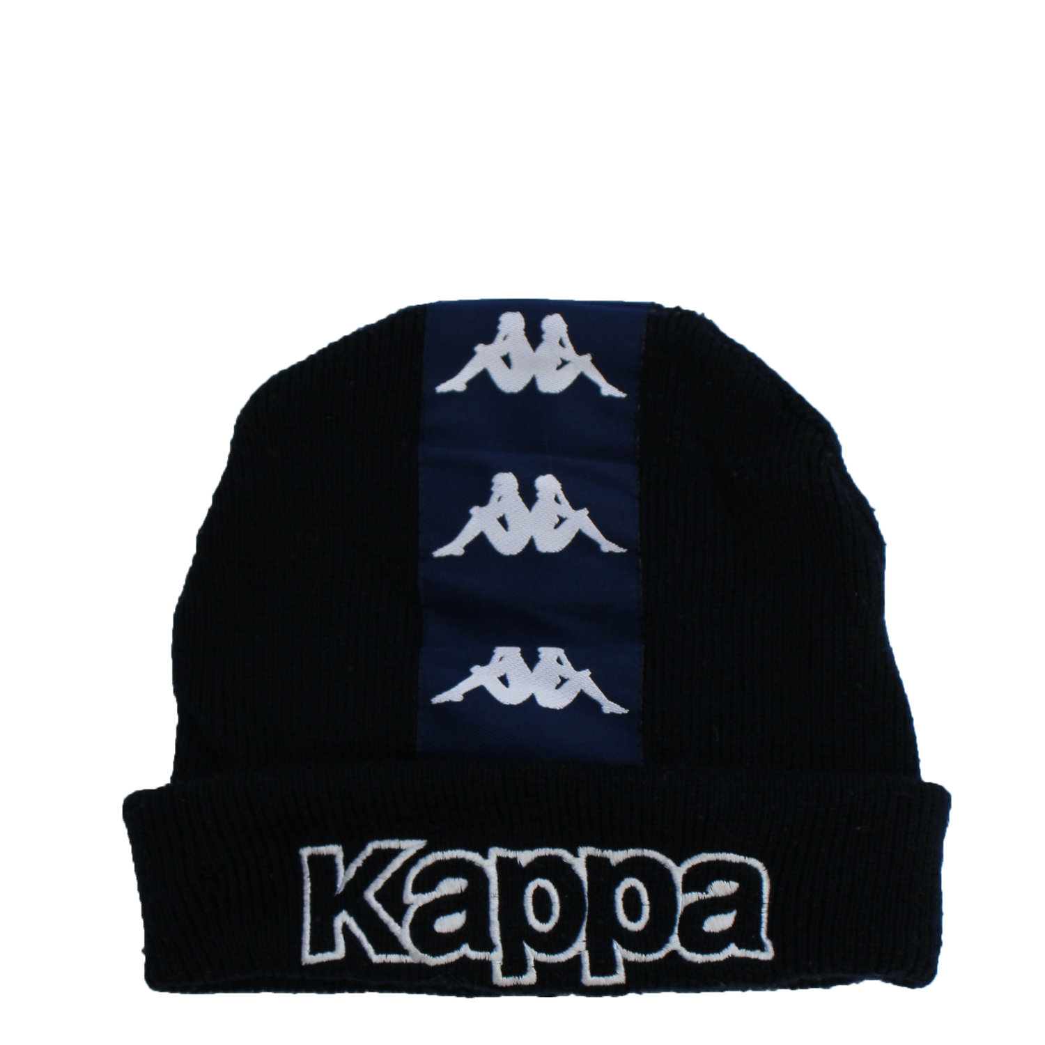 Kappa Black / Blue Logo Beanie — Roots