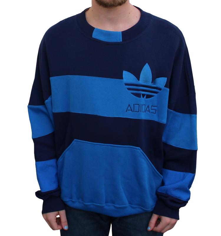 barbecue Adverteerder zoet Vintage Adidas Blue Striped Crewneck Sweatshirt (Size M) NWT — Roots