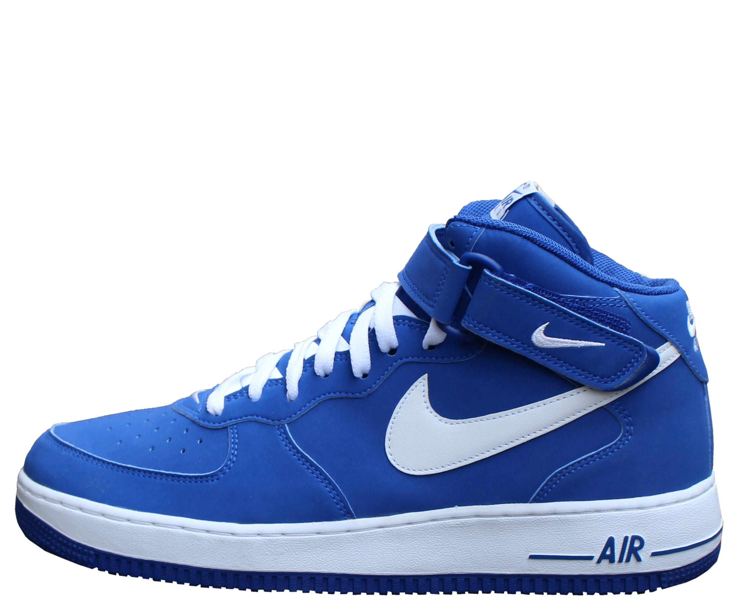 air force 1 mid blue and white