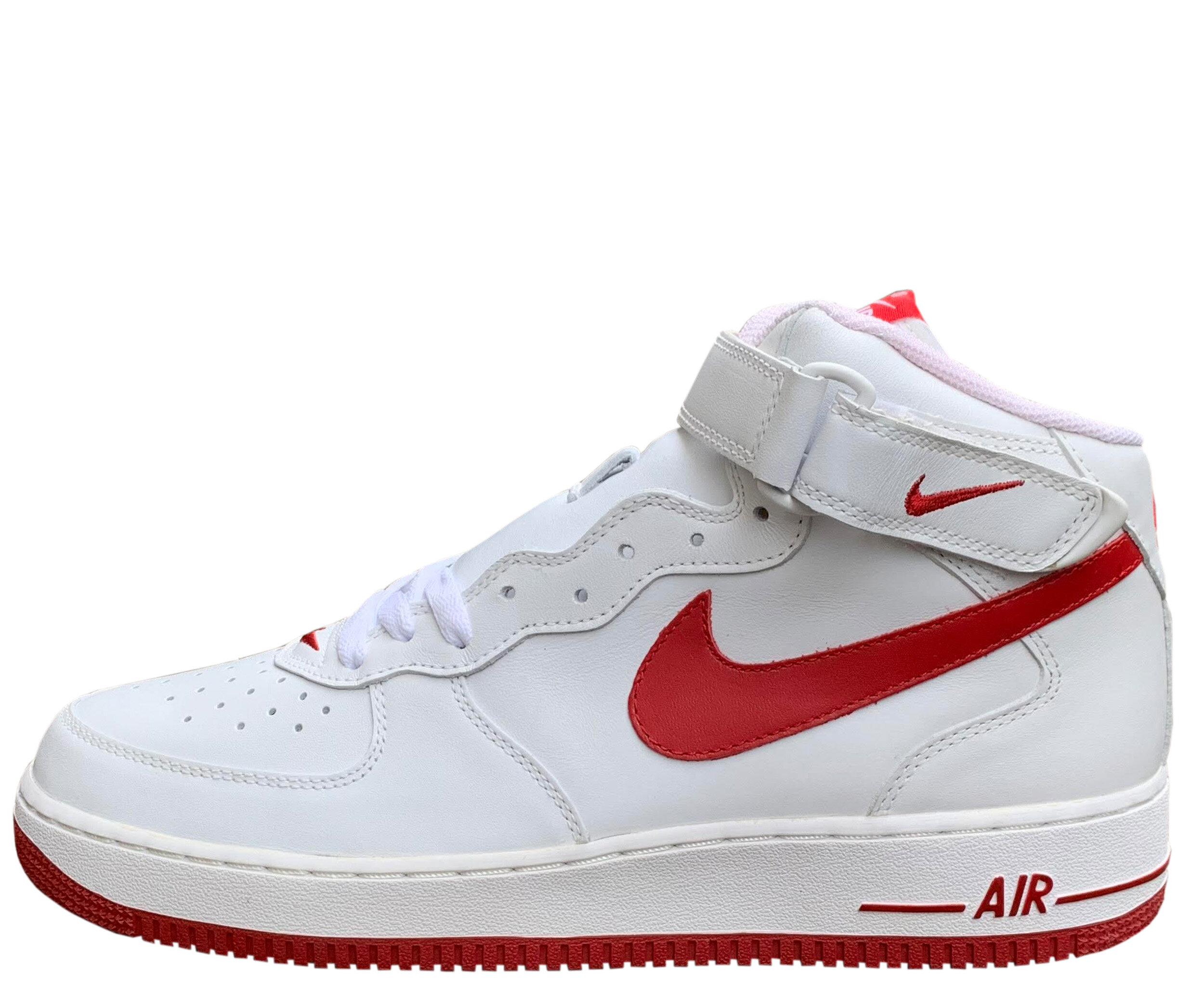 air force 1 mid white and red