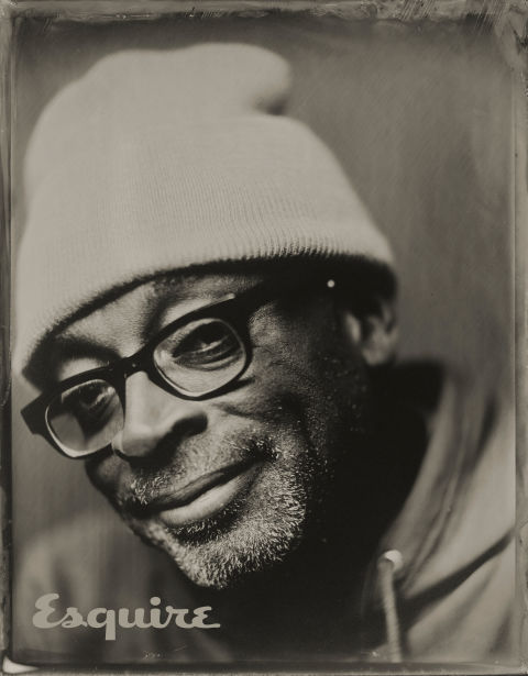 Tintype of Spike Lee taken by Victoria Will at Sundance, 2015