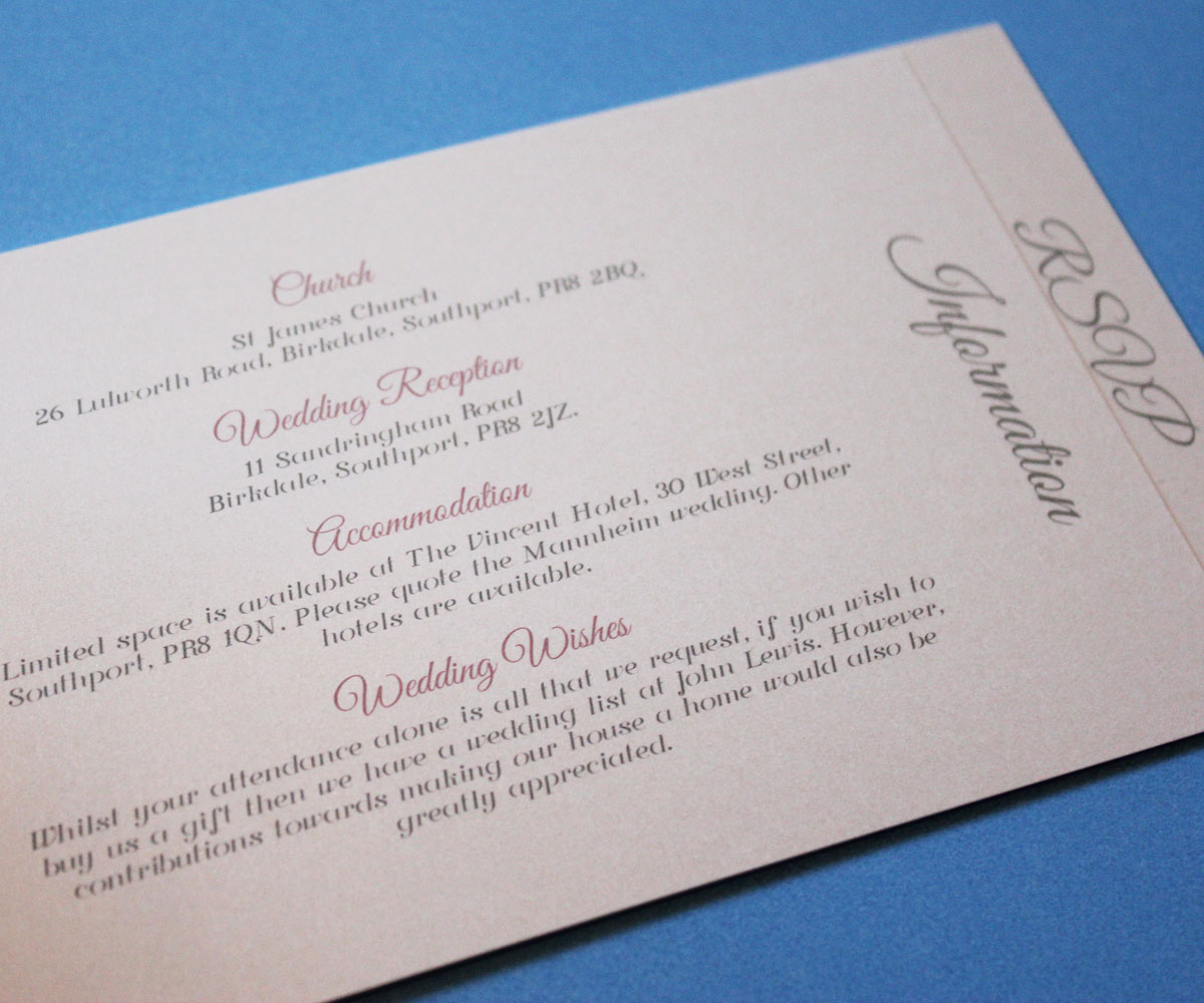 Bespoke wedding invitations manchester