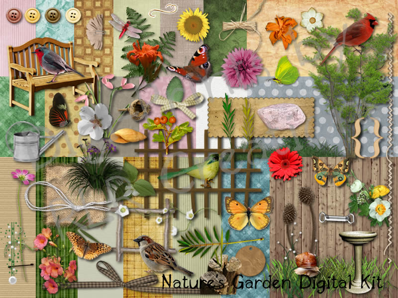 Nature's Garden Digital Scrapbooking Kit — RLR Creations