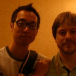 Tape Op Gear Reviews Editor Andy Hong and Recording Tips Editor Garrett Haines pictured at the 4th Annual Tape Op Conference in New Orleans.  