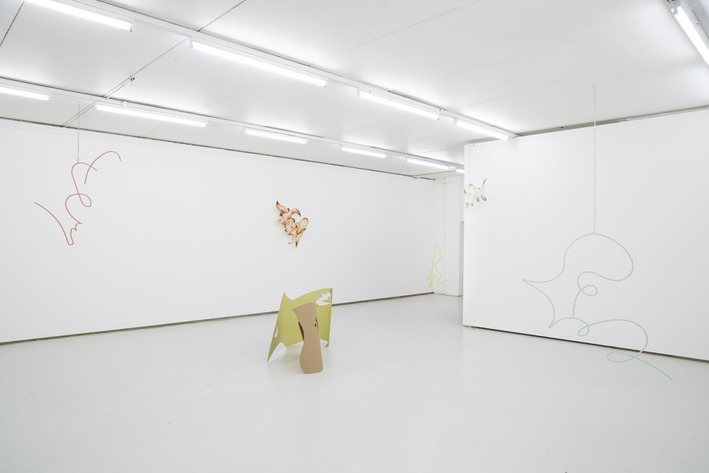 Installation view, Hanae Wilke, Conduit Slur, Kinman Gallery