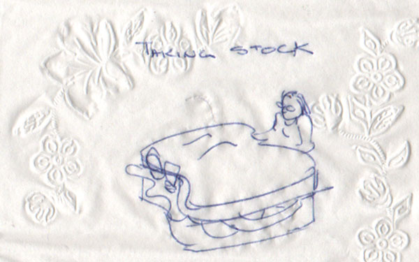 napkin art Copyright Christine Montague 2009