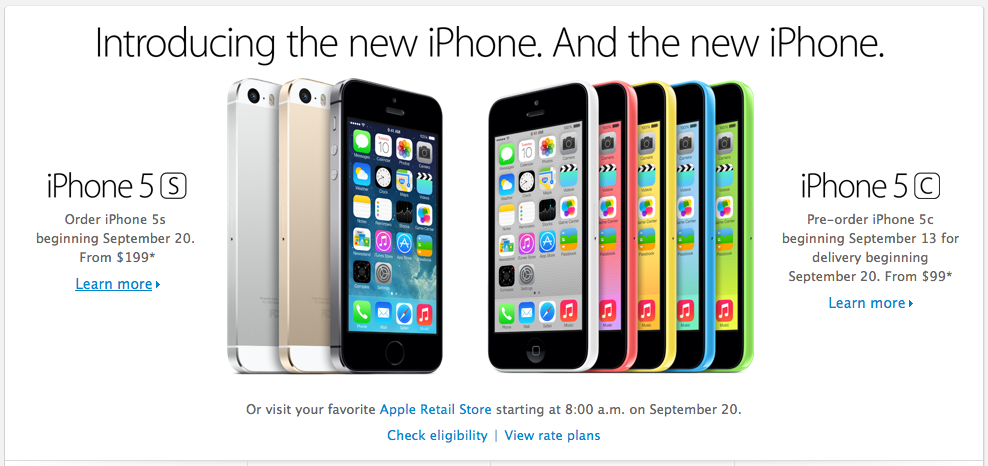 iPhone 5s and 5c