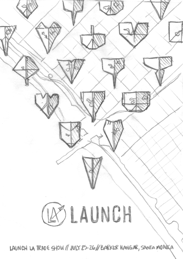 Launch LA poster sketch by DKNG